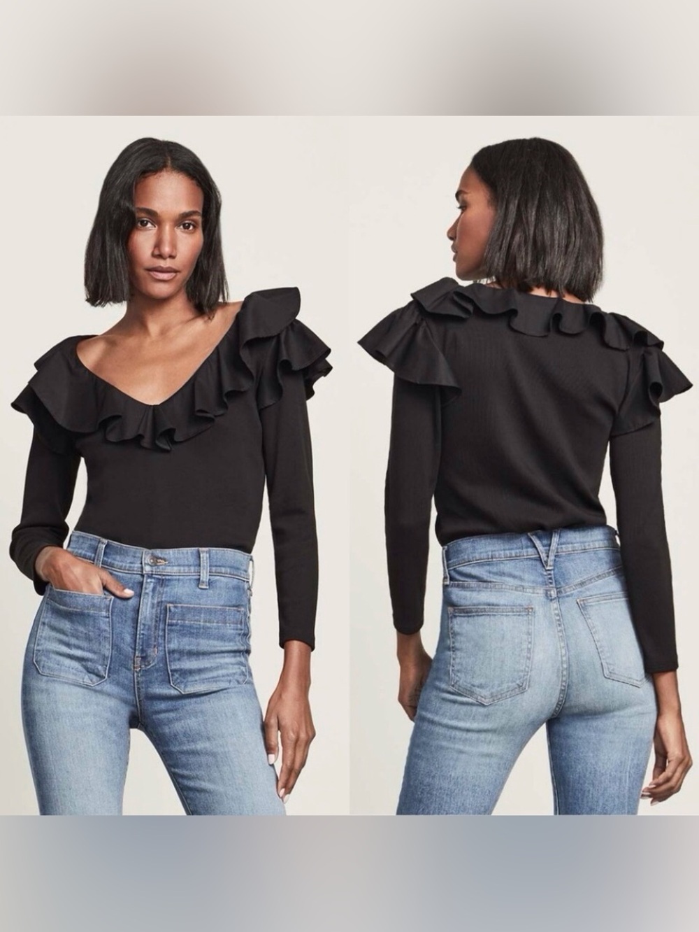 Veronica Beard Strata Ruffled Top - Picture 2 of 14